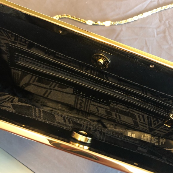 TED BAKER Leather Snakeskin Purse with Chain - Picture 5 of 5